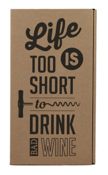 2-er Geschenkkarton natur - Life is too short...